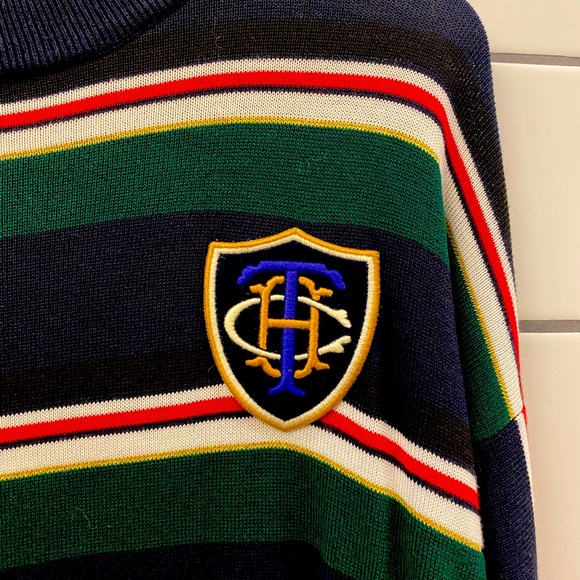 Tommy Hilfiger STRIPE MOCKNECK SWEATER - Picture 1 of 5